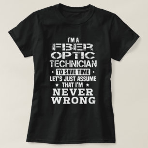 Optisk fiber-tekniker t shirt
