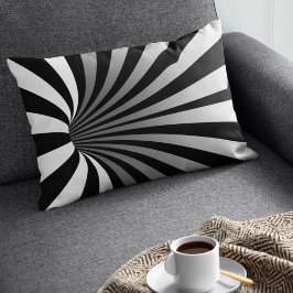 Optisk hypnotisk ljusion böjd Spiral Lumbarkudde