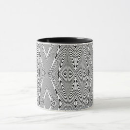 Optisk Illusion 11 Abstrakt Design Mugg