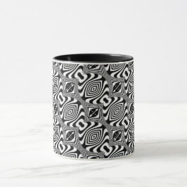 Optisk Illusion 11 Abstrakt Design Mugg