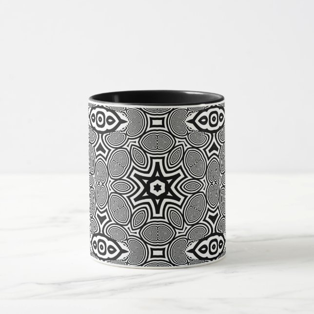 Optisk Illusion 12 Abstrakt Design Mugg (Center)
