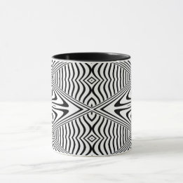 Optisk Illusion 13 Abstrakt Design Mugg