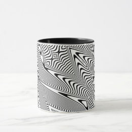 Optisk Illusion 14 Abstrakt Design Mugg