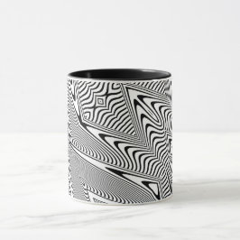 Optisk Illusion 14 Abstrakt Design Mugg