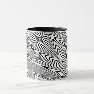 Optisk Illusion 14 Abstrakt Design Mugg