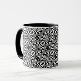 Optisk Illusion 15 Abstrakt Design Mugg
