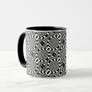 Optisk Illusion 15 Abstrakt Design Mugg
