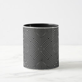 Optisk Illusion 17 Abstrakt Design Mugg