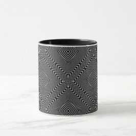 Optisk Illusion 17 Abstrakt Design Mugg