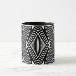 Optisk Illusion 18 Abstrakt Design Mugg
