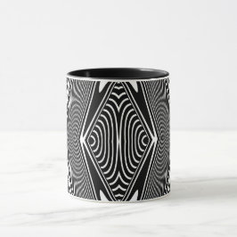 Optisk Illusion 18 Abstrakt Design Mugg
