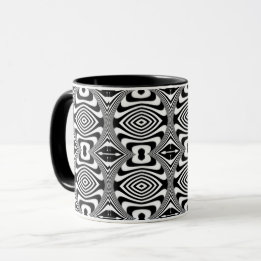 Optisk Illusion 3 Abstrakt Design Mugg