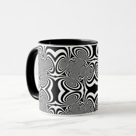 Optisk Illusion 3 Abstrakt Design Mugg