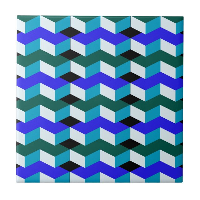 optisk illusion 3d kakelplatta (Framsidan)