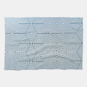 Optisk Illusion 3D-kvadratdiamantskål Kökshandduk