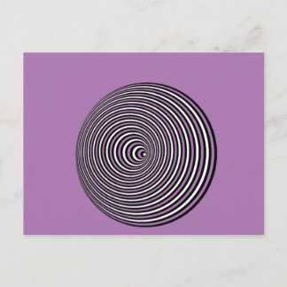 Optisk illusion 3D vit optisk 3D-cirkel Vykort