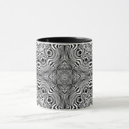 Optisk Illusion 4 Abstrakt Design Mugg