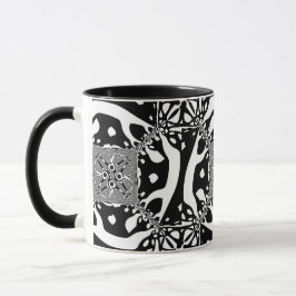 Optisk Illusion 6 Abstrakt Design Mugg