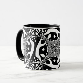 Optisk Illusion 6 Abstrakt Design Mugg