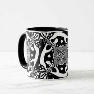 Optisk Illusion 6 Abstrakt Design Mugg