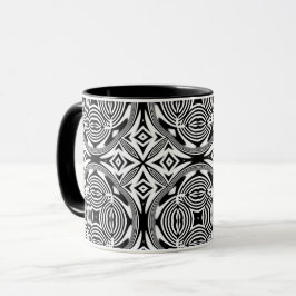 Optisk Illusion 7 Abstrakt Design Mugg