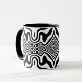Optisk Illusion 8 Abstrakt Design Mugg