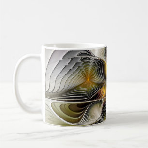 Optisk Illusion Abstrakt 3D Fraktal Med Djup Kaffemugg