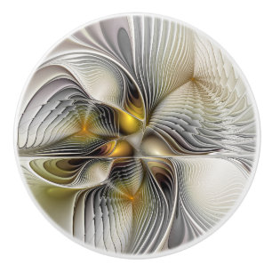 Optisk illusion Abstrakt 3D-fraktal med djup Knopp