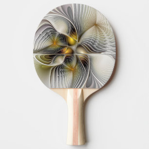 Optisk Illusion Abstrakt 3D Fraktal Med Djup Pingisracket