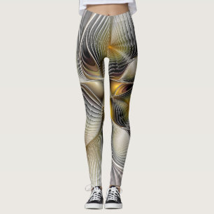 Optisk Illusion-Abstrakt 3D-ram med djup Leggings