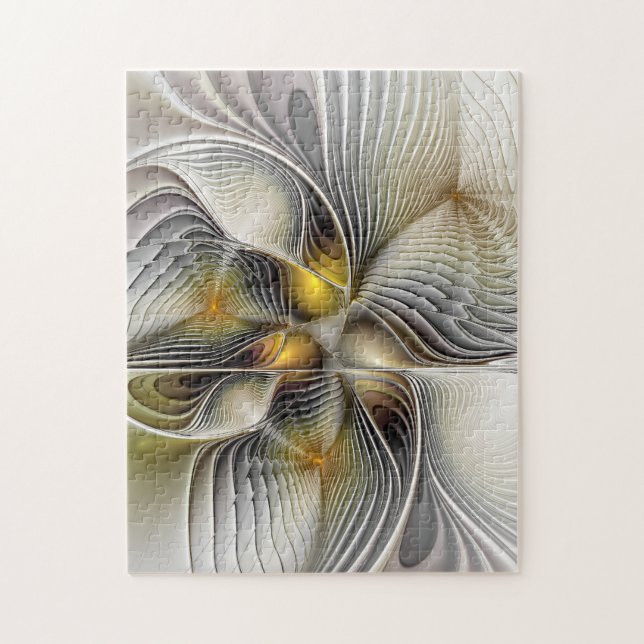 Optisk Illusion-Abstrakt 3D-ram med djup Pussel (Vertikal)