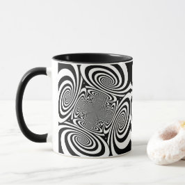 Optisk Illusion Abstrakt Design Mugg