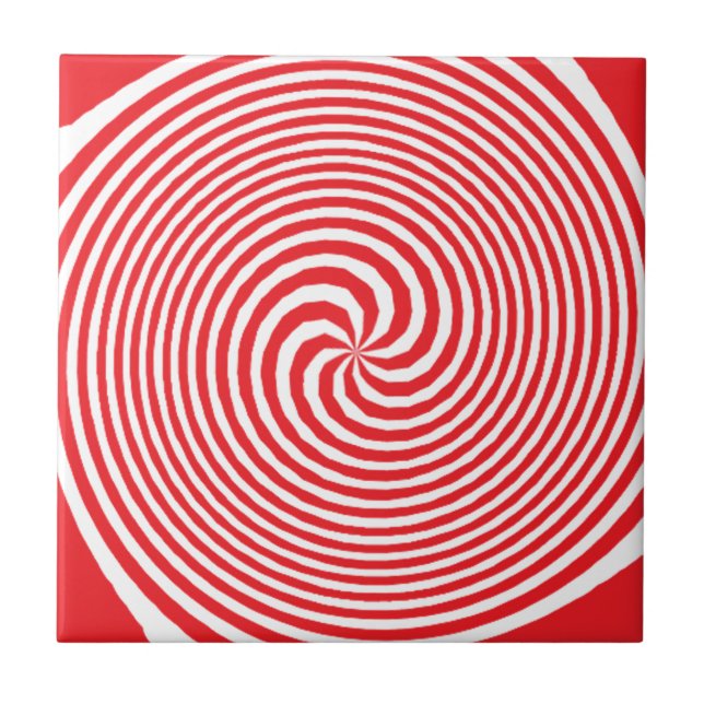Optisk Illusion Abstrakt Mönster Kakelplatta (Framsidan)