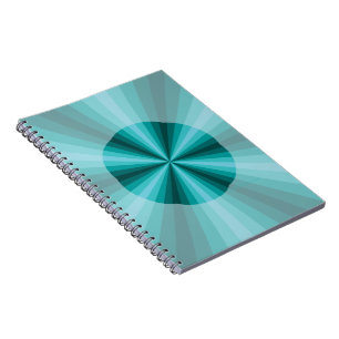 Optisk illusion Aqua anteckningsbok Med Spiral