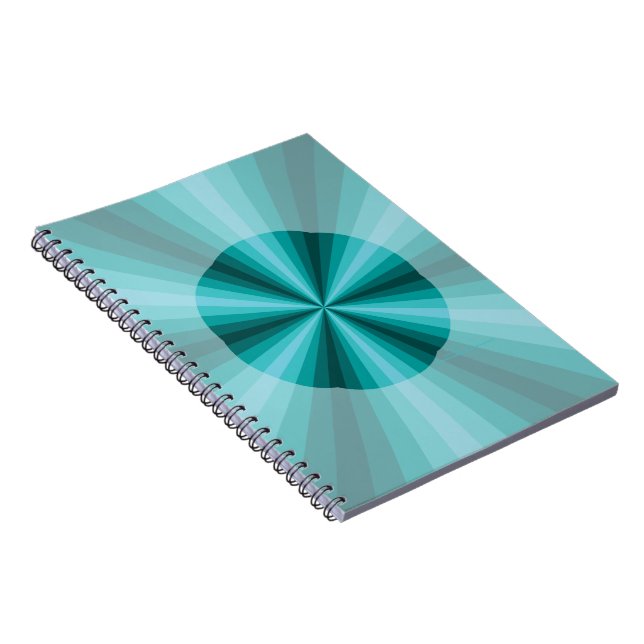 Optisk illusion Aqua anteckningsbok Med Spiral (Högra Sidan)