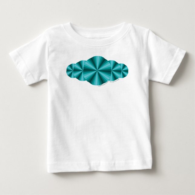 Optisk Illusion Aqua Barn och Baby Light Shirt Tee (Framsida)