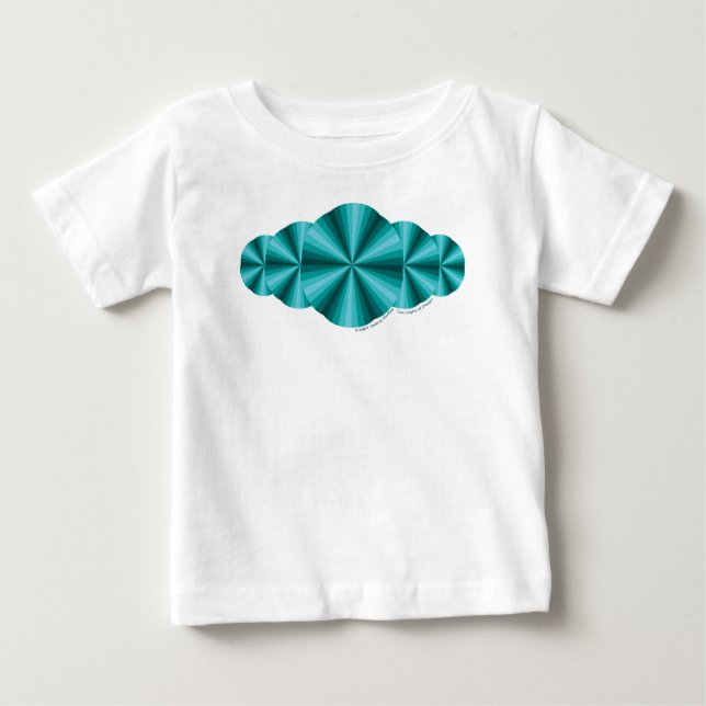 Optisk Illusion Aqua Barn och Baby Light Shirt Tee Shirt (Framsida)