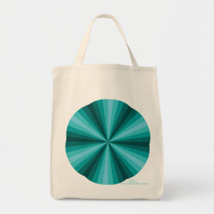 Optisk Illusion Aqua Tote Bag Tygkasse