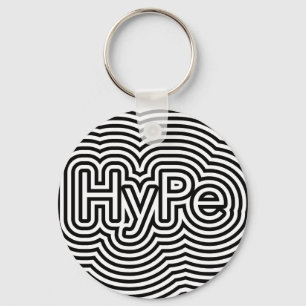 Optisk illusion av Hype-optiska toppkonst minimal Nyckelring