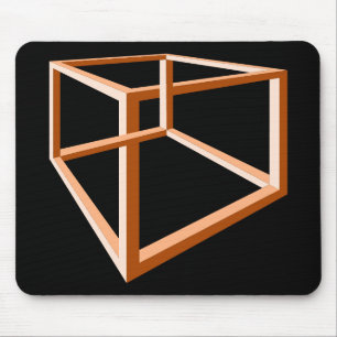 Optisk illusion av omöjlig orange musmatta