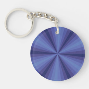 Optisk Illusion Blå Akryl Nyckelring