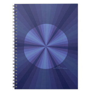 Optisk illusion Blå anteckningsbok Med Spiral