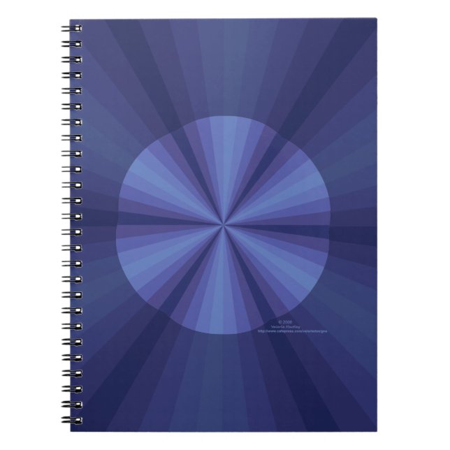 Optisk illusion Blå anteckningsbok Med Spiral (Framsidan)