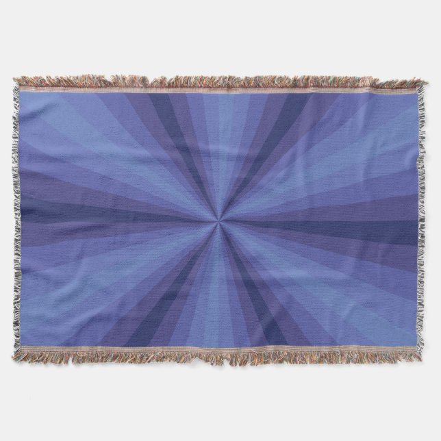 Optisk Illusion Blå Kastfilt Mysfilt (Framsidan)