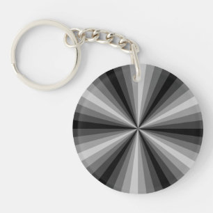 Optisk Illusion Black Acrylic Keychain