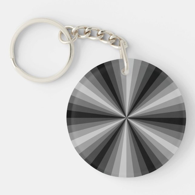 Optisk Illusion Black Acrylic Keychain (Framsidan)