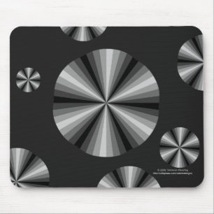 Optisk Illusion Black Mousepad Musmatta