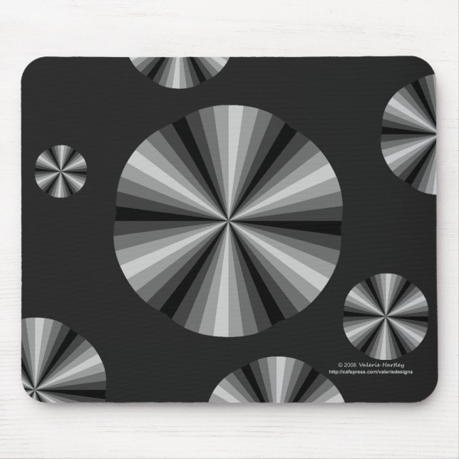 Optisk Illusion Black Mousepad Musmatta (Framsidan)