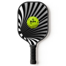 Optisk Illusion Black, vit stripe