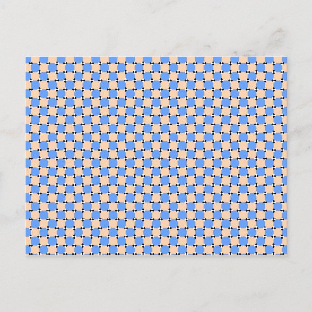Optisk illusion - böjd mönster vykort (Framsida)